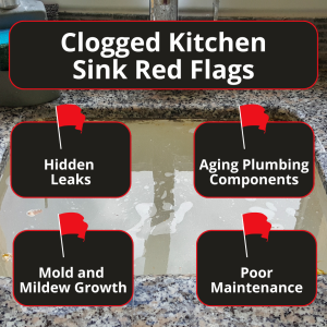 clogged kitchen sink red flags